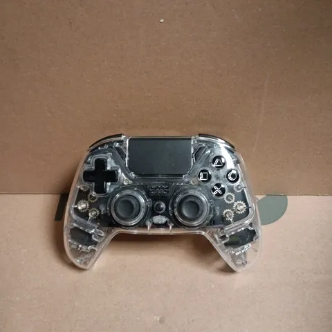 PLAYSTATION-STYLE WIRELESS CONTROLLER WITH CLEAR/TRANSPARENT SHELL