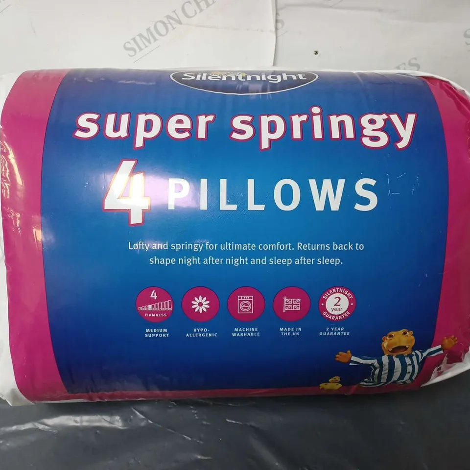 SILENT NIGHT SUPER SPRINGY SET OF 4 PILLOWS