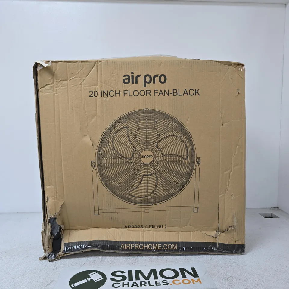AIRPRO 20-INCH FLOOR FAN – BLACK