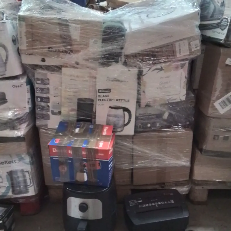 PALLET CONTAINING A LARGE QUANTITY OF ELECTRICAL PRODUCTS TO INCLUDE;AIR FRYER,SPRAY GUN,SHREDDER