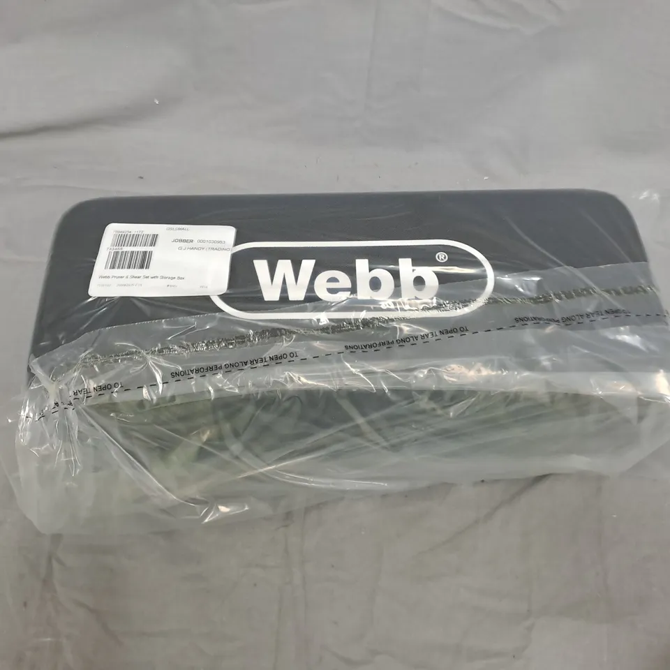 WEBB PRUNER & SHEAR SET WITH STORAGE BOX