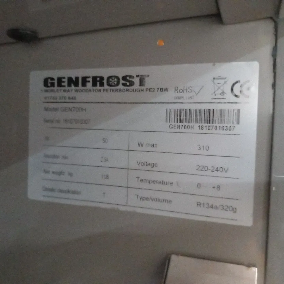 GENFROST GEN700H 650 LITRE UPRIGHT STORAGE FRIDGE