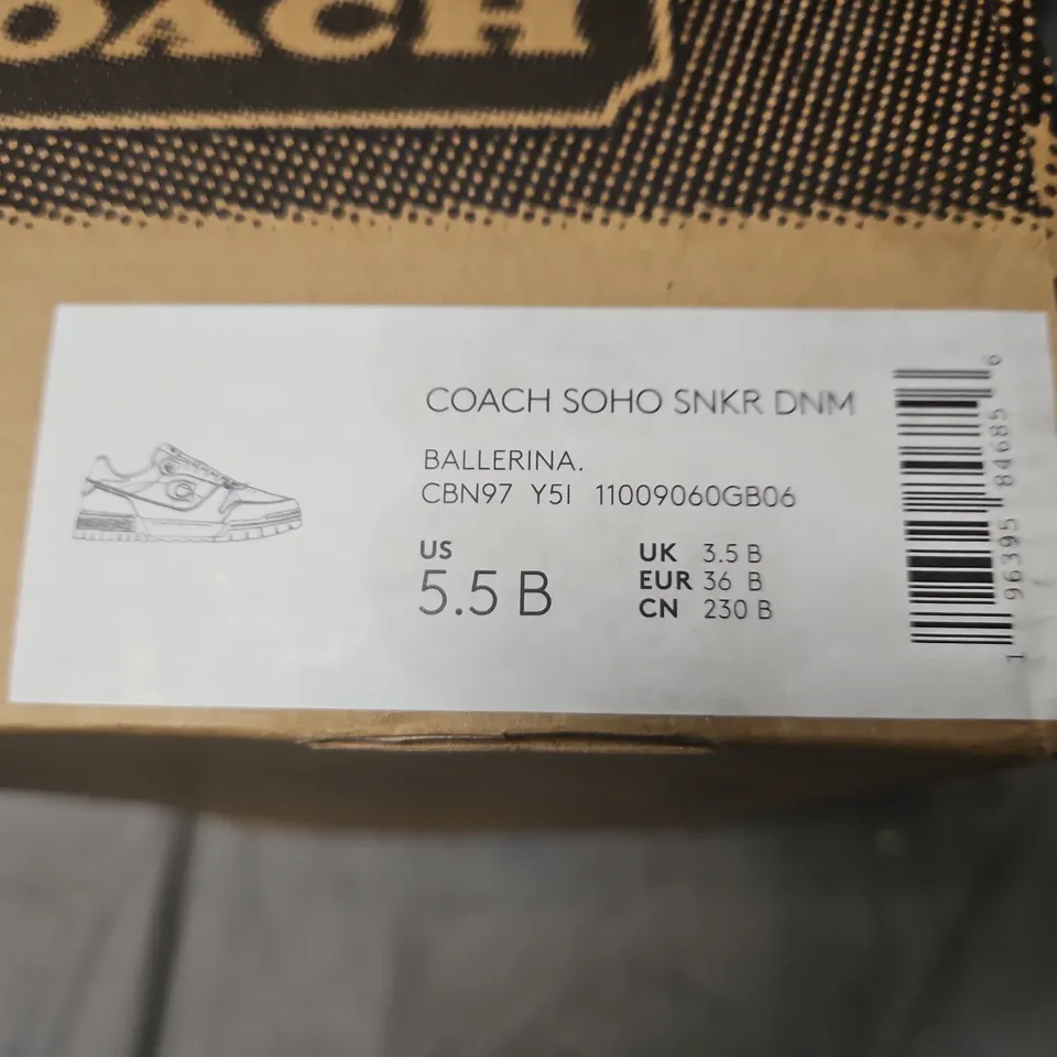 BOXED COACH SOHO SNKR DNM BALLERINA – WOMEN'S SNEAKERS, PINK/WHITE, UK 3.5
