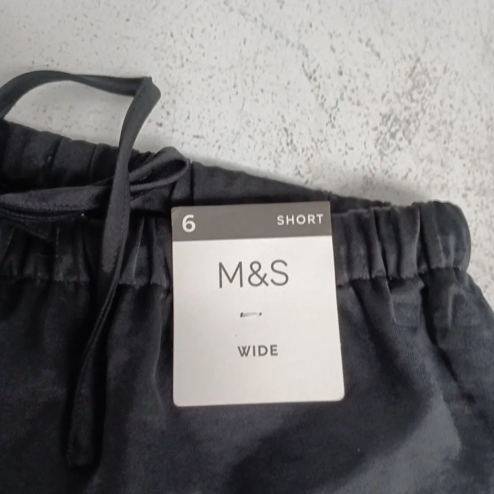 M&S WOMEN'S WIDE-LEG TROUSERS, UK SIZE 6, SHORT LENGTH