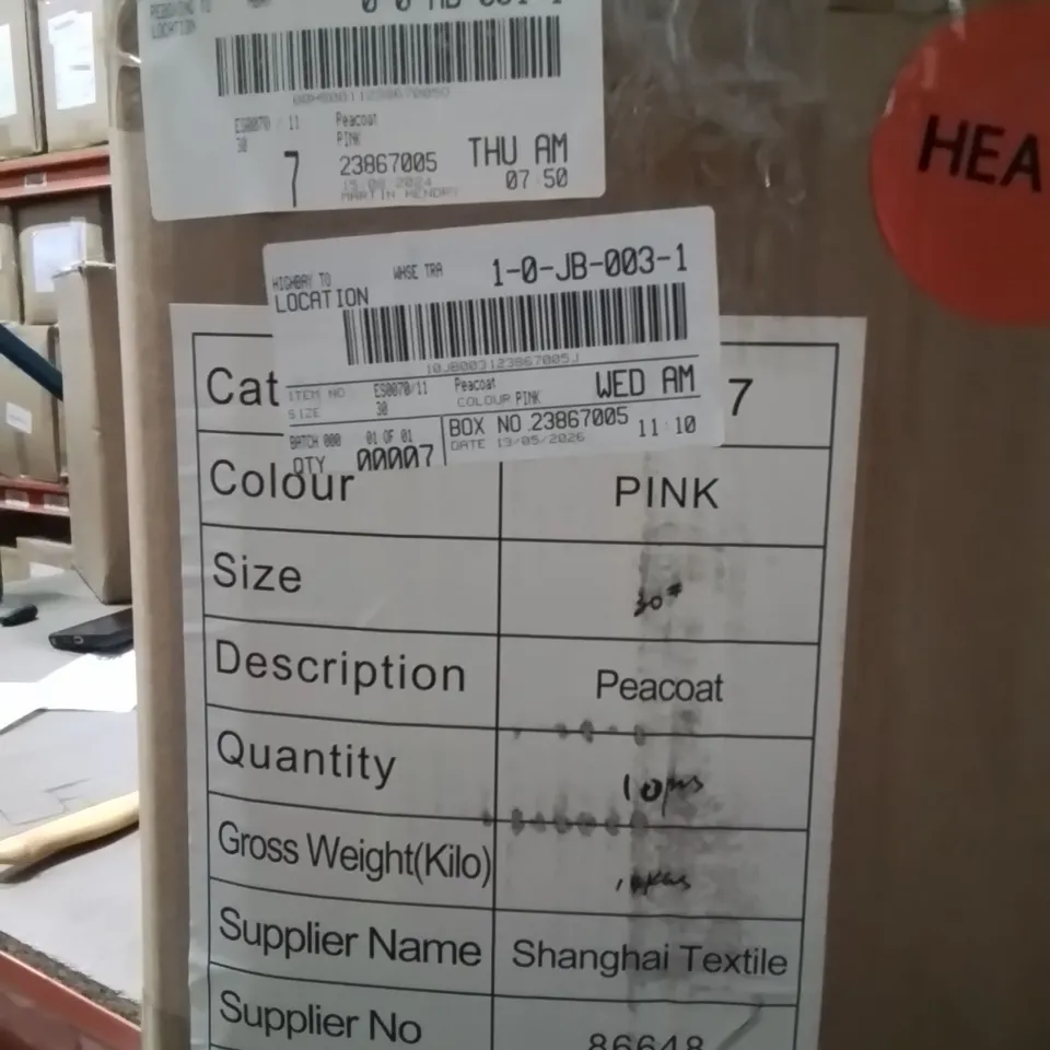 BOXED BRAND NEW APPROXIMATELY 10 JD WILLIAMS PEACOAT PINK SIZE 30