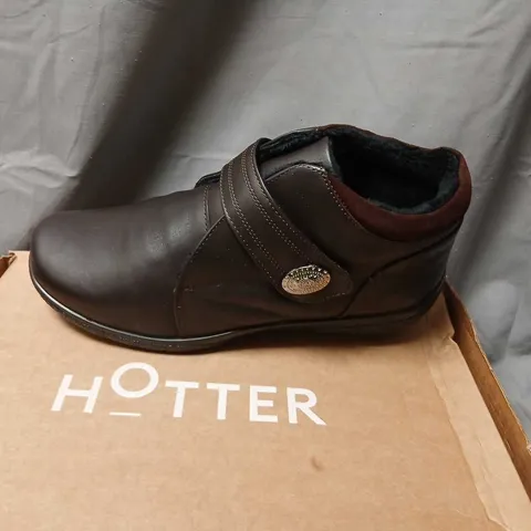 HOTTER MUSE EXTRA WIDE CHOCOLATE-LS ANKLE BOOT – UK 8