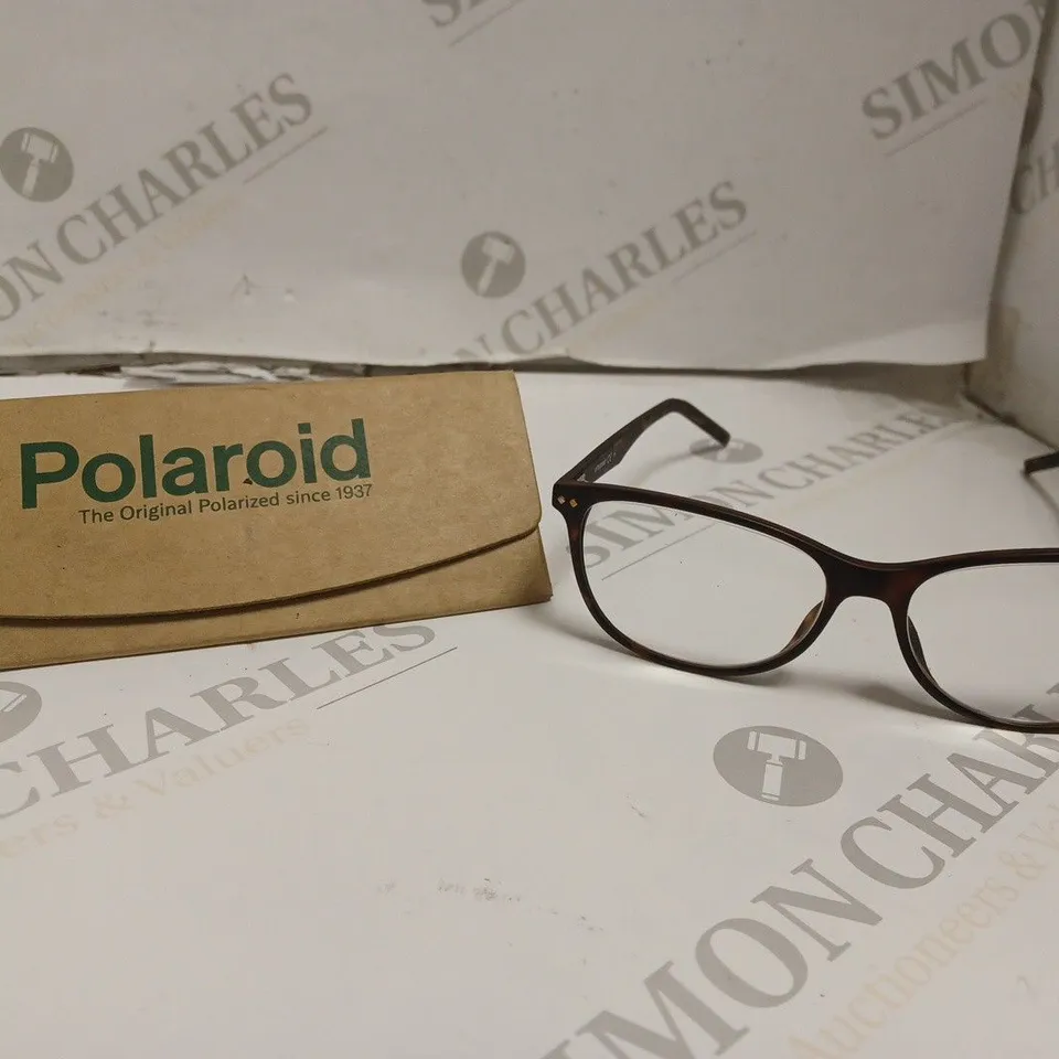 BOXED POLAROID DARK HAVANA PRESCRIPTION GLASSES 