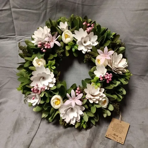 DIBOR HANDMADE FLOWER WREATH ORNAMENT BOXED