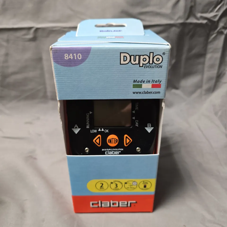 CLABER DUPLO EVOLUTION 8410 TWO-WAY ELECTRONIC WATER TIMER