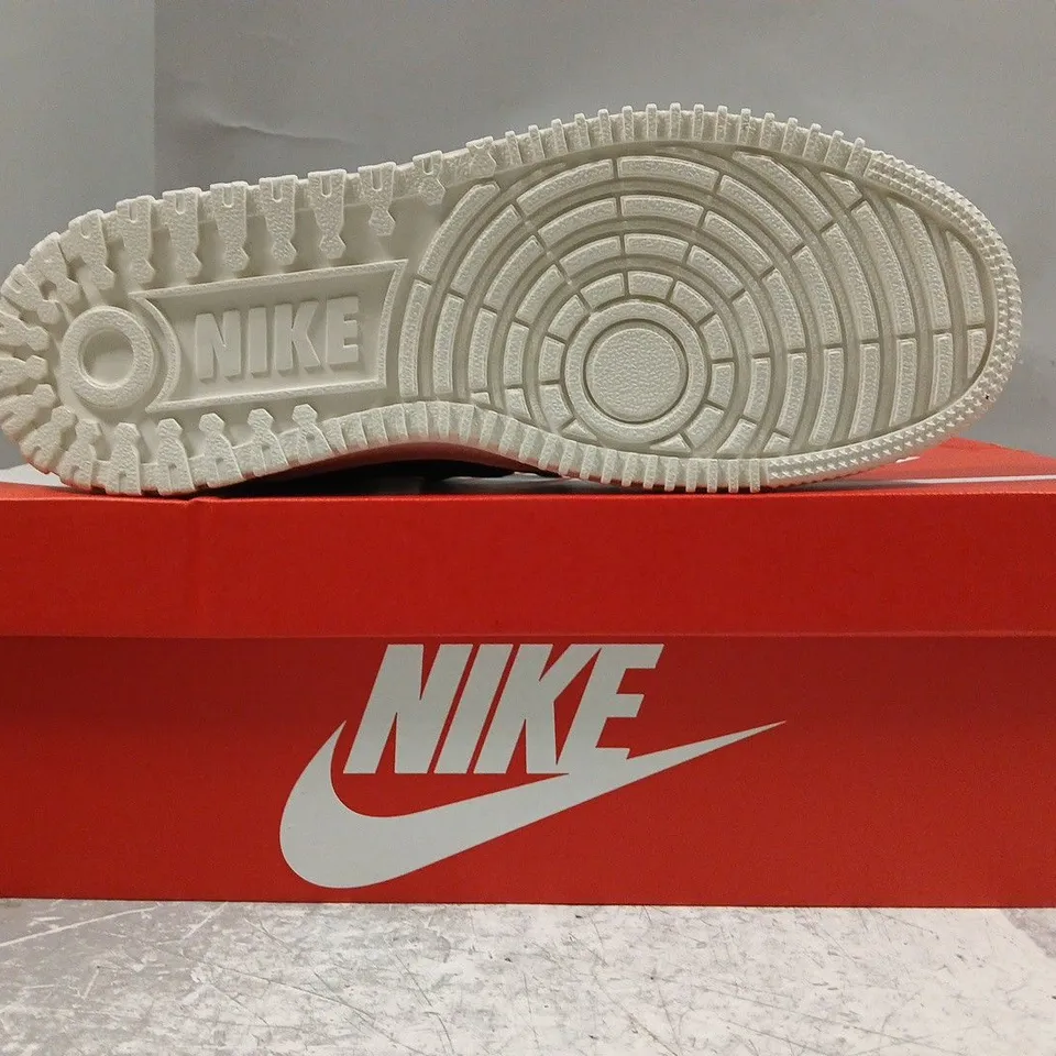 BOXED PAIR OF NIKE COURT VISION MID WNTR SHOES IN BLACK SIZE UK 11