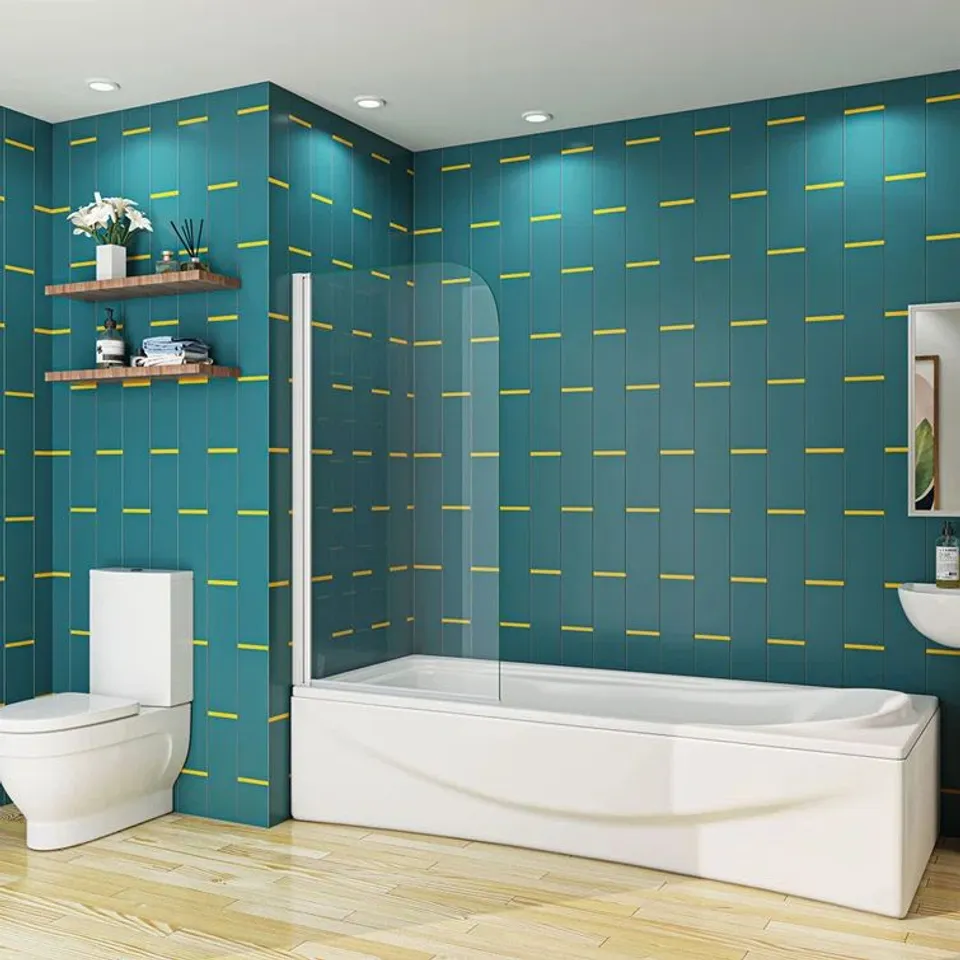 BOXED 180 PIVOT 800 x 1400MM SHOWER BATH SCREEN (1 BOX)