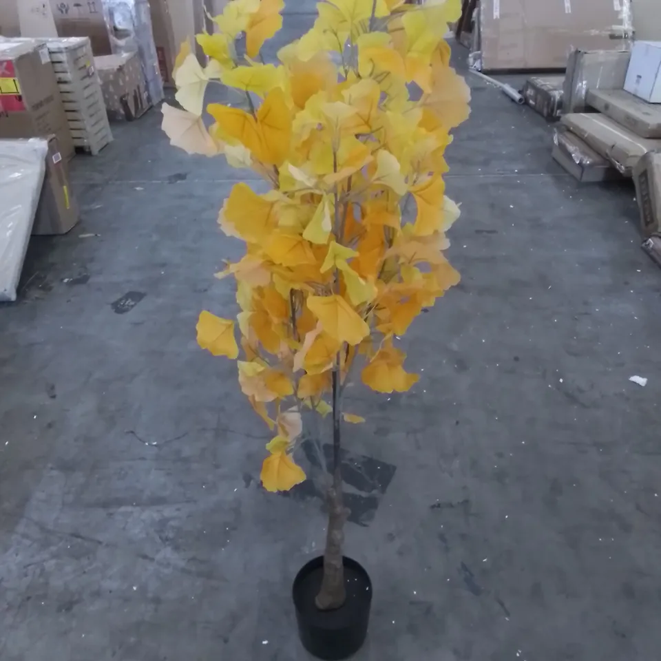 BOXED LARGE ARTIFICIAL GINKGO TREE 120CM