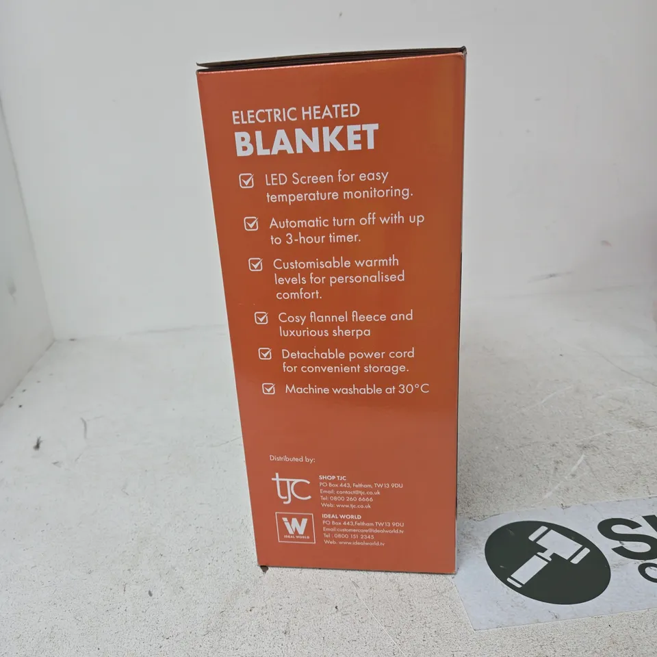 HOMESMART ELECTRIC HEATED BLANKET – LED DISPLAY, 3‑HOUR TIMER