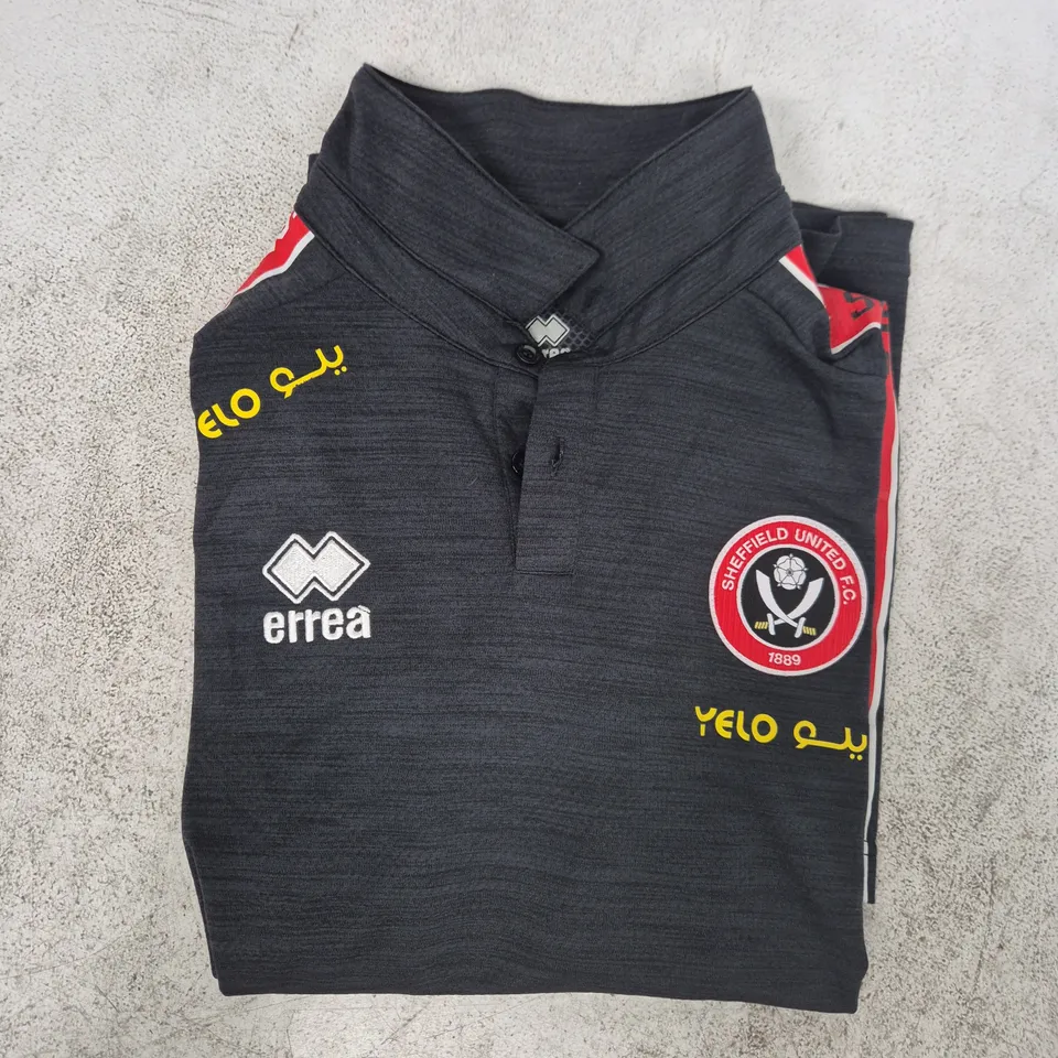 SHEFFIELD UNITED FC POLO TOP IN BLACK SIZE MEDIUM