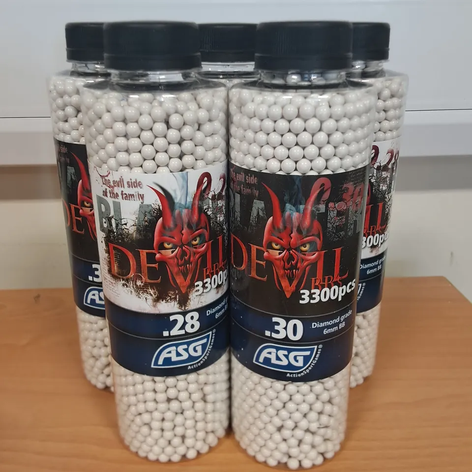 LOT OF 5 ASG DEVIL 3000-PIECE DIAMOND GRADE 6MM BB PACK'S 
