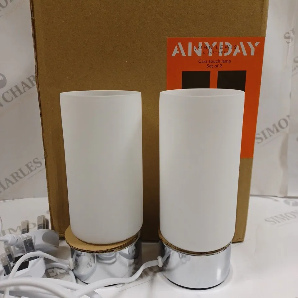 JOHN LEWIS CARA GLASS TOUCH LAMP 