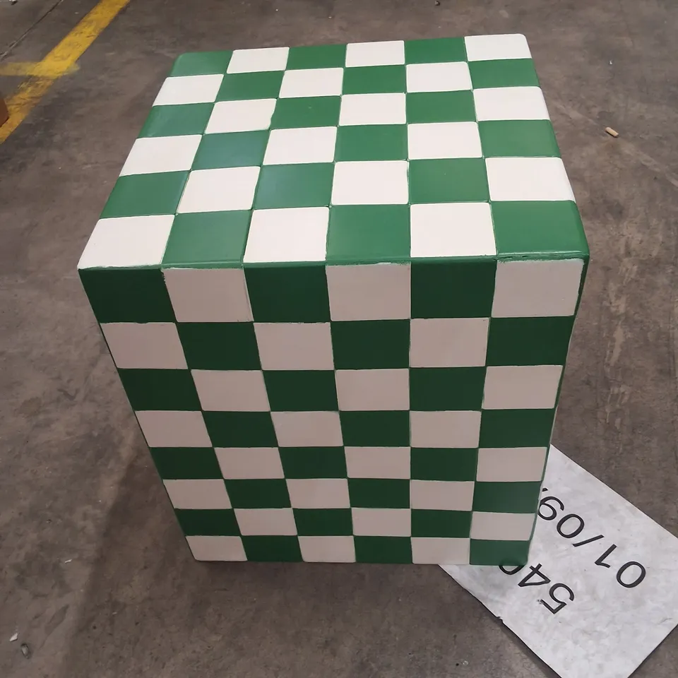 BOXED NEW GEORGE HOME GREEN TILE SIDE TABLE