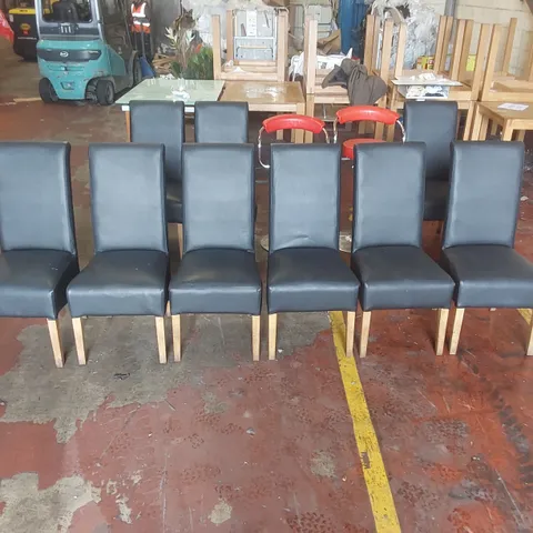 9x ASSORTED RESTAURANT DINING CHAIRS AND 2x BAR STOOLS