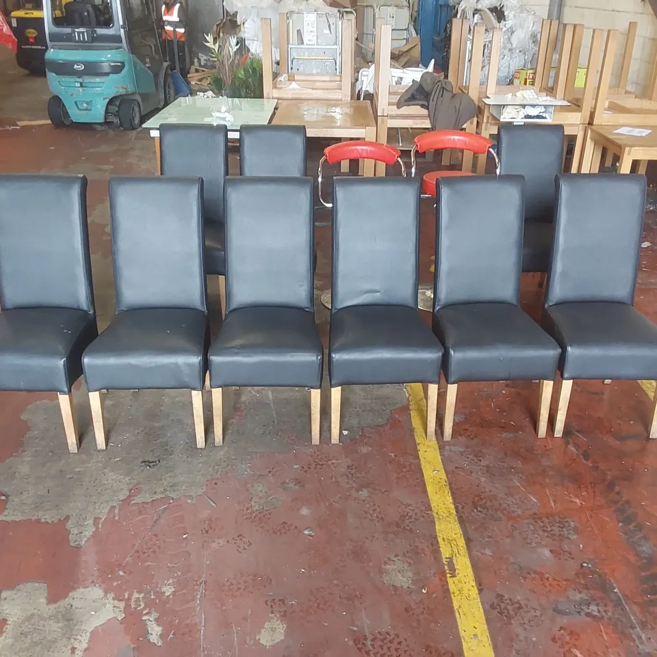 9x ASSORTED RESTAURANT DINING CHAIRS AND 2x BAR STOOLS