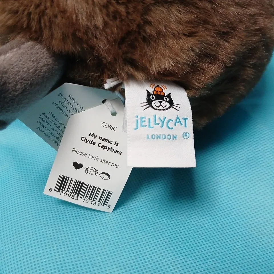 JELLYCAT CLYDE CAPYBARA PLUSH TOY – BROWN, WITH TAGS