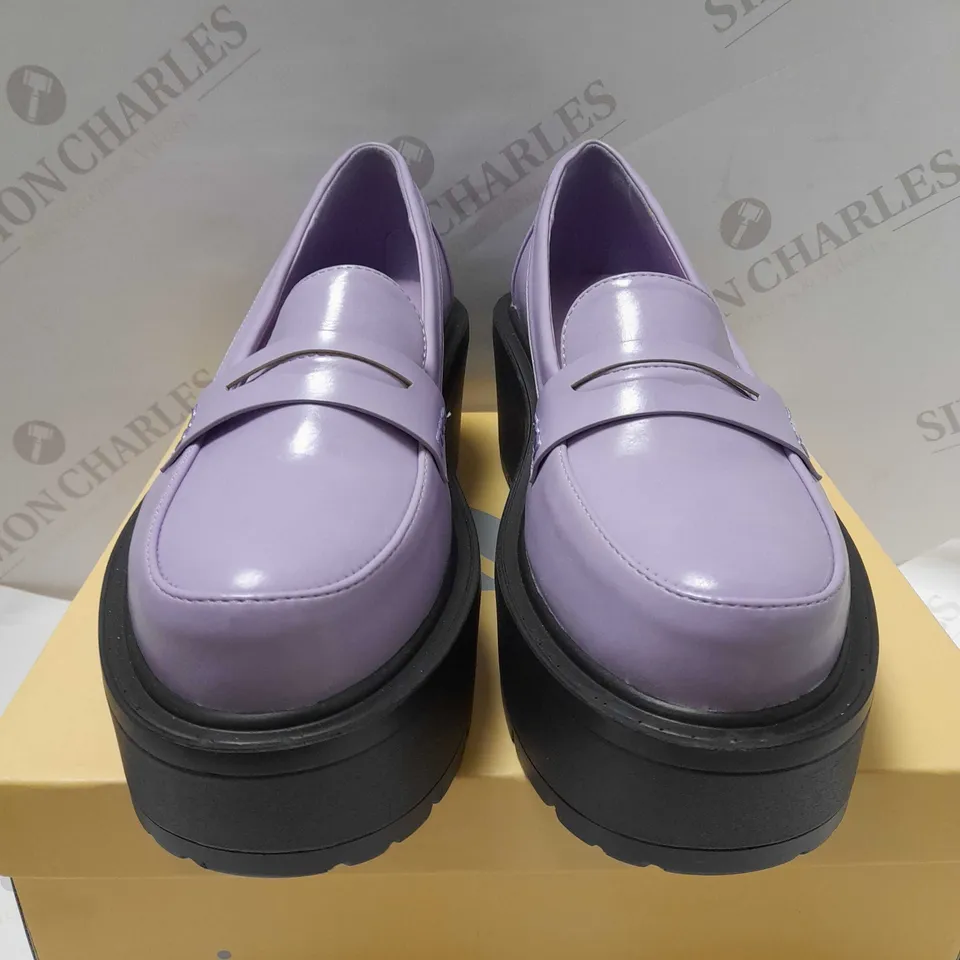 KOI LILAC PU PARADISE WEDGE SHOES - SIZE 8