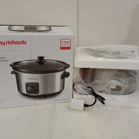 BOXED MORPHY RICHARDS 6.5L STAINLESS STEEL SLOW COOKER β MODEL 461013