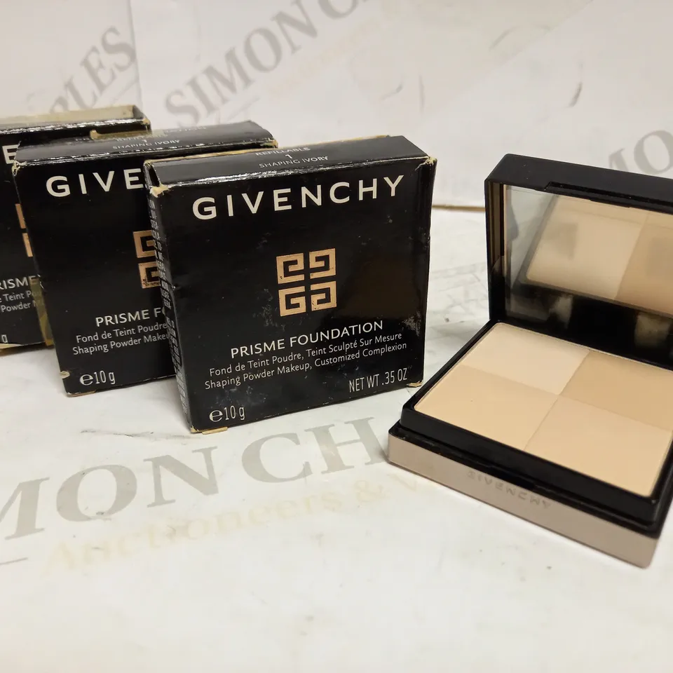 LOT OF 3 GIVENCHY PRISME FOUNDATION POWDER IN SHAPING IVORY