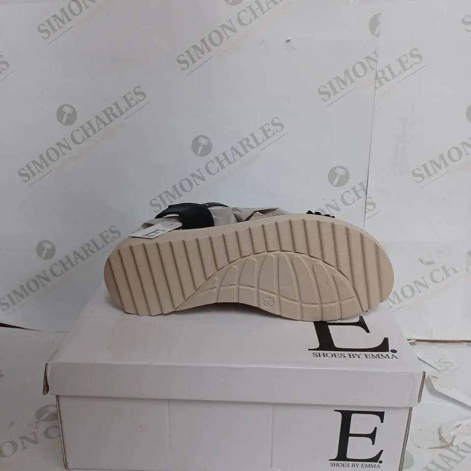 E. SHOES BY EMMA - AMELIA SANDALS IN BLACK & TAN - UK 5 