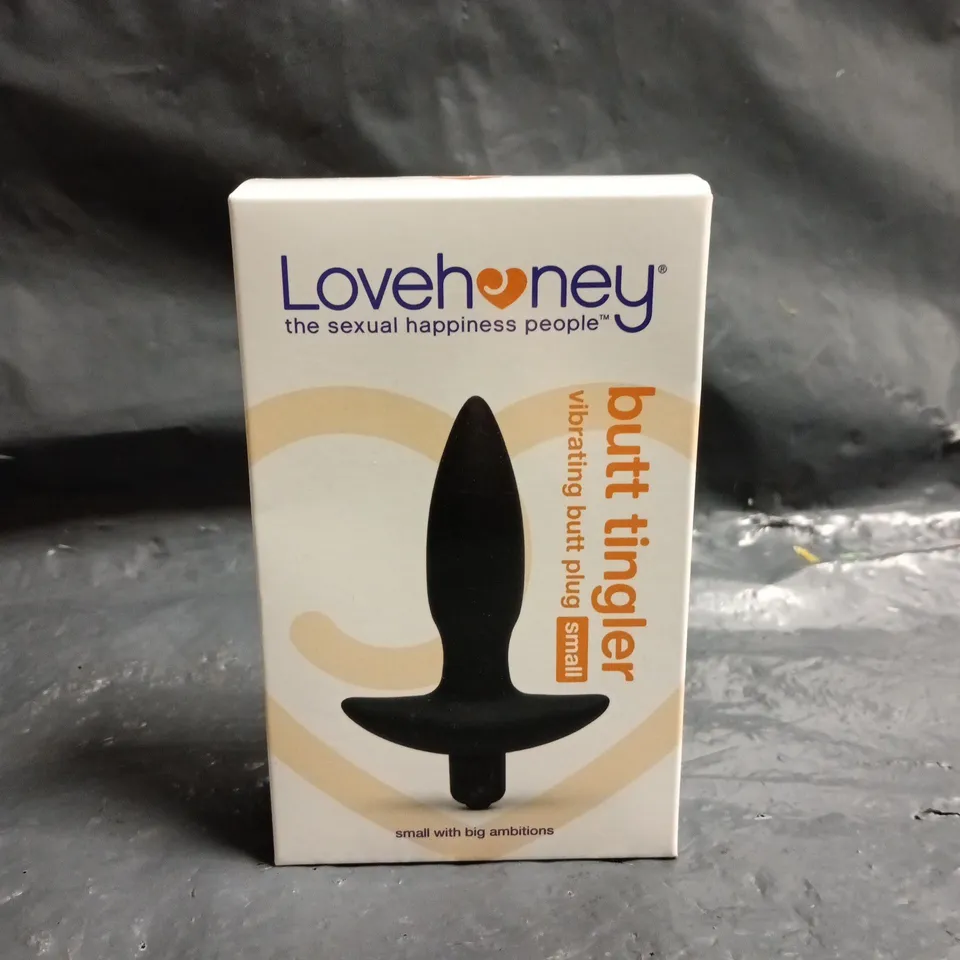 BOXED LOVEHONEY BUTT TINGLER VIBRATING BUTT PLUG – SMALL