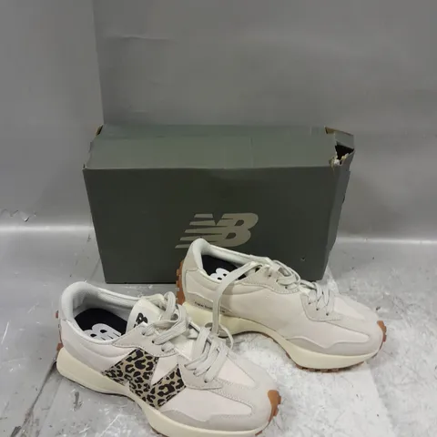 BOXED PAIR OF NEW BALANCE 327 ANIMAL PRINT UK 5