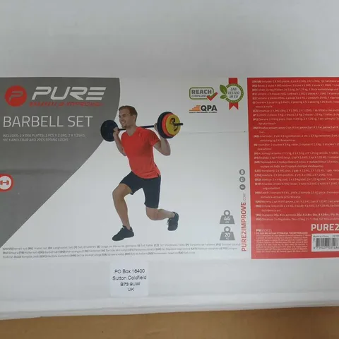 PURE2IMPROVE CEMENT BARBELL SET 20KG - COLLECTION ONLY