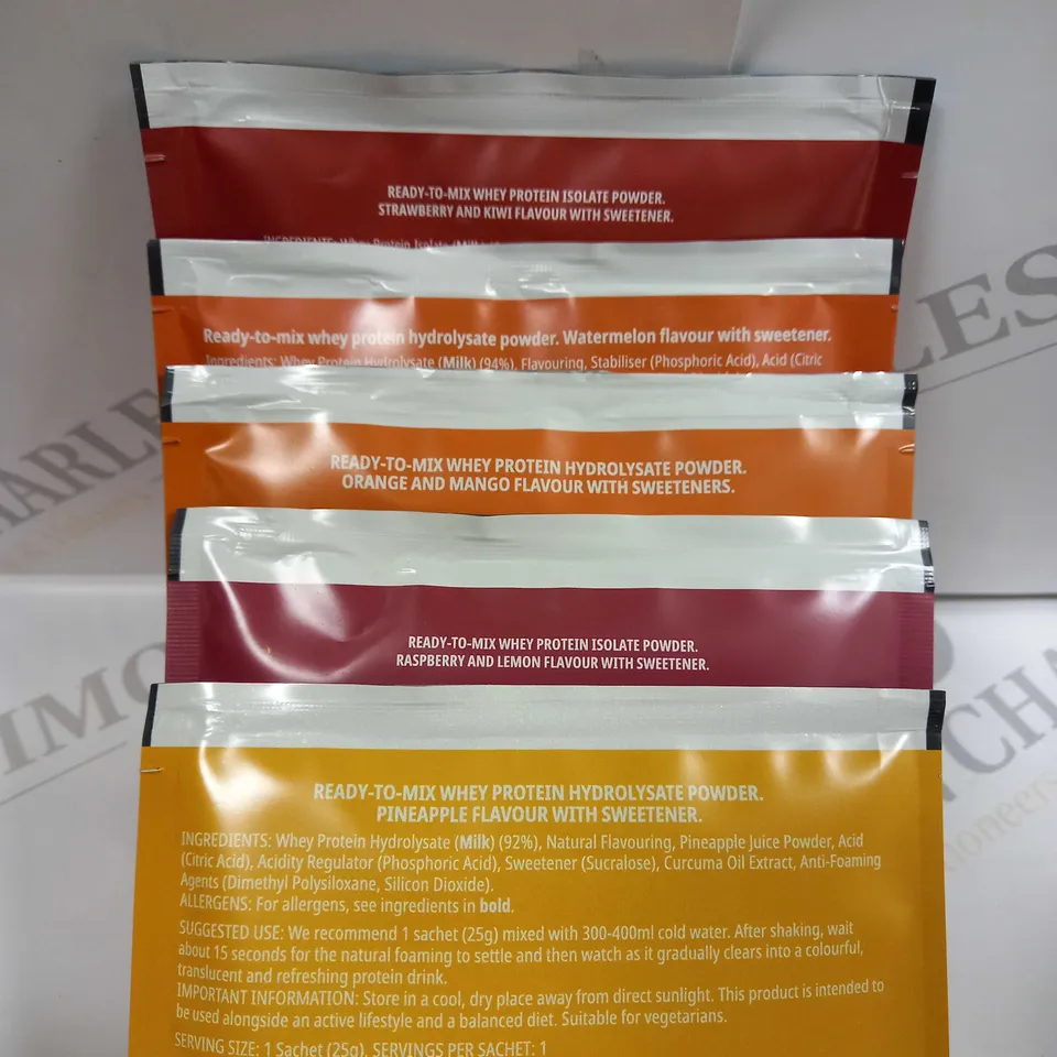 MYPROTEIN CLEAR WHEY ISOLATE IN ASSORTED FLAVOURS (APPROX 20 X 25G)