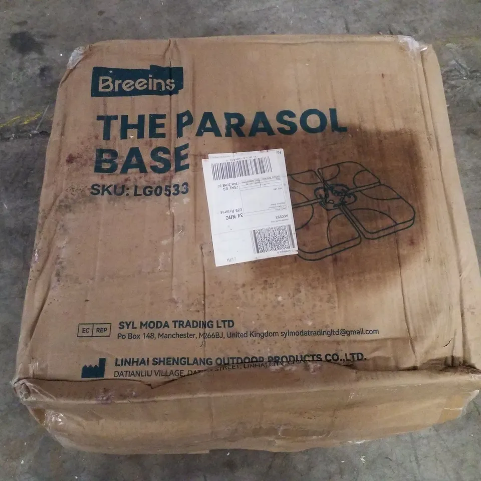 BOXED BREEINS THE PARASOL BASE