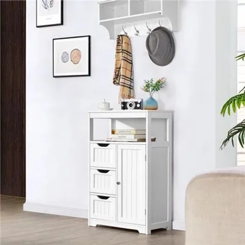 BOXED FREESTANDING BATHROOM CABINET - WHITE (1 BOX)