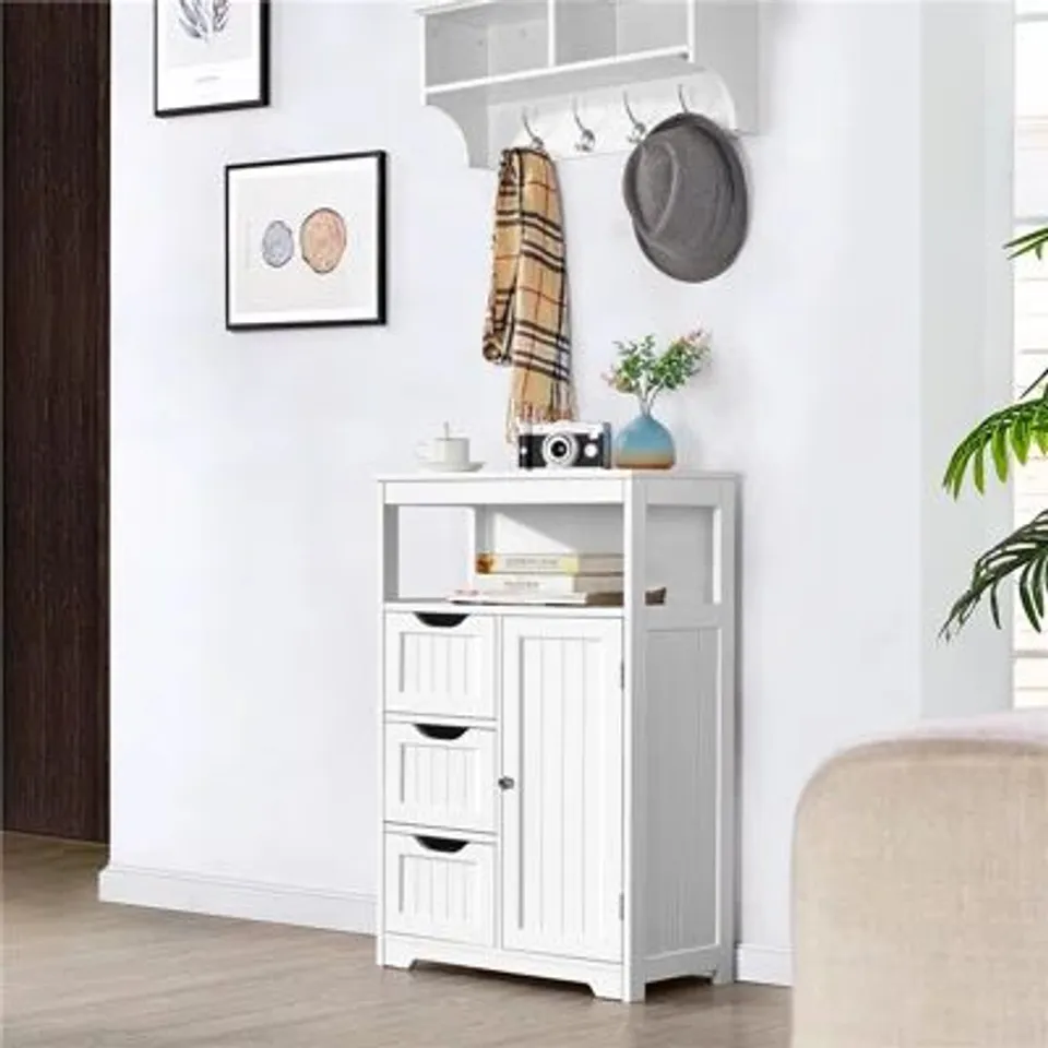 BOXED FREESTANDING BATHROOM CABINET - WHITE (1 BOX)