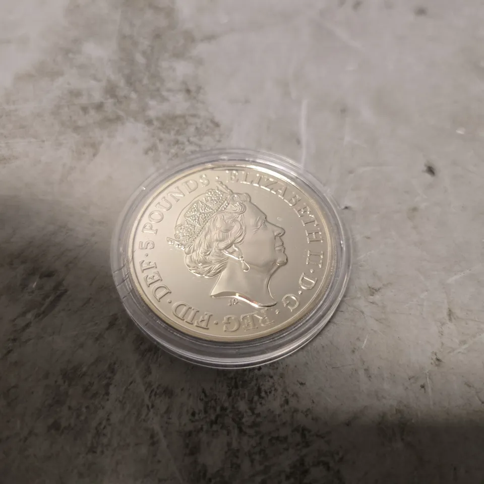 2017 KING CANUTE £5 SILVER PROOF COIN 