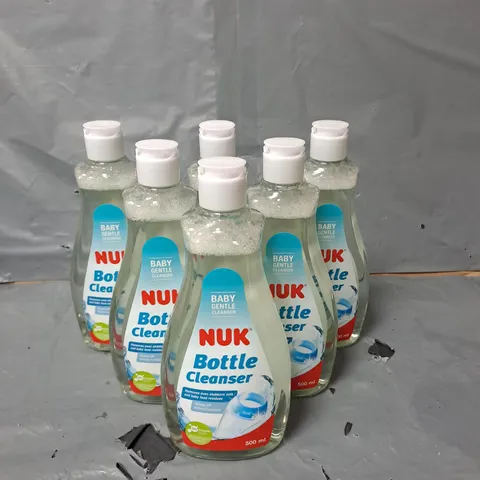 LOT OF 6 NUK BOTTLE CLEANSER 500ML PER BOTTLE