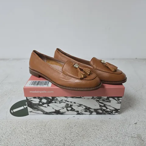MODA IN PELLE BROWN LEATHER TASSEL LOAFERS – WOMEN'S SHOES UK 6