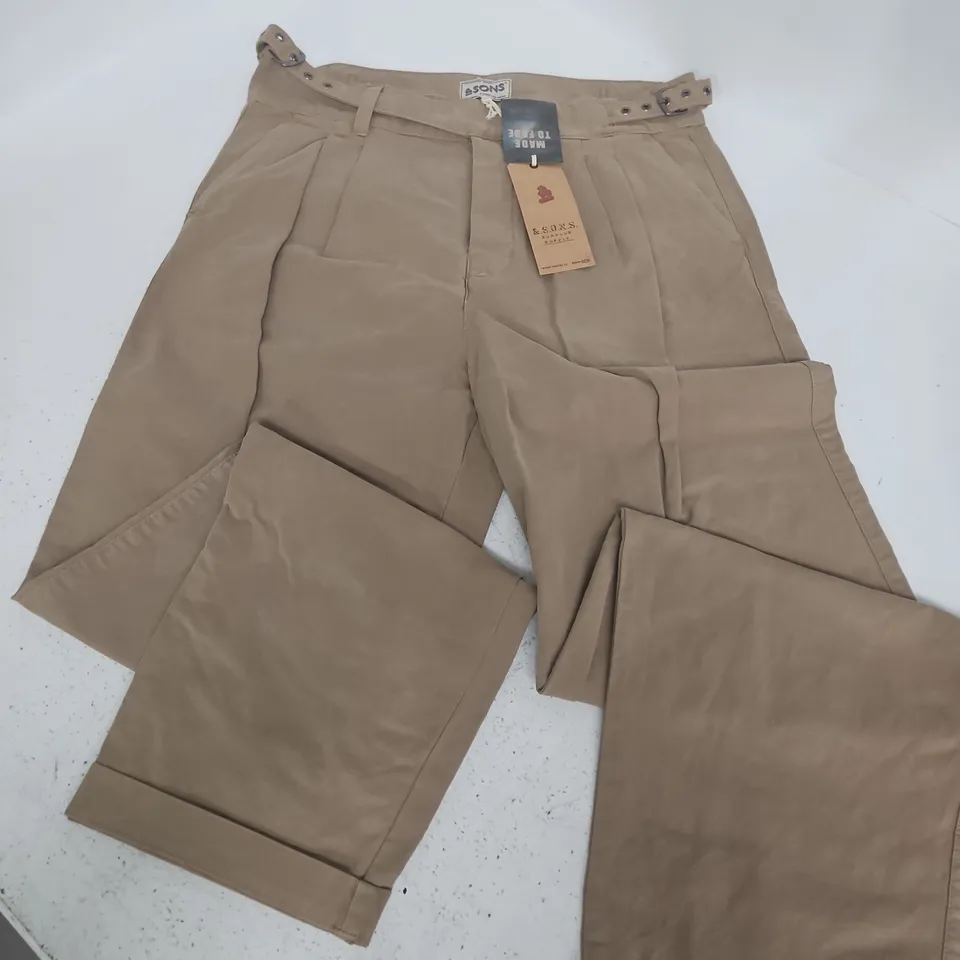 & SONS SURPLUS SUPPLY DRILL PANTS IN KHAKI - 32