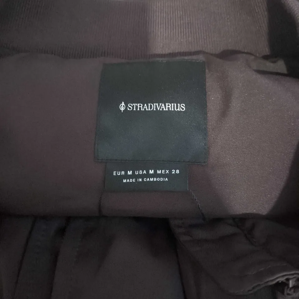 STRADIVARIUS WOMEN'S BOMBER JACKET – BROWN/MARSALA, EUR M (US M, MEX 28) MADE IN CAMBODIA