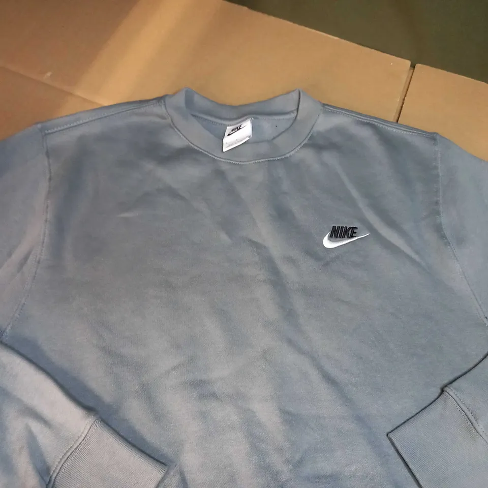 NIKE SAGE LOGO CREW NECK FLEECED LINED SWEATER - SMALL