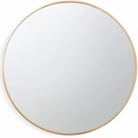 BOXED NEO 40CM GOLD ROUND METAL FRAME WALL MIRROR (1 BOX)