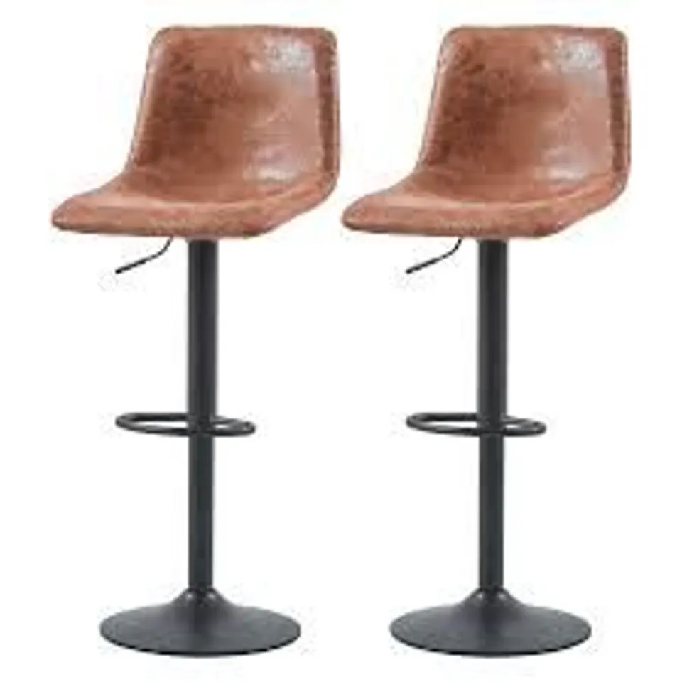 BOXED SET OF 2 FABRIC BARSTOOLS