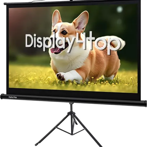 BOXED DISPLAY4TOP 60" PORTABLE PROJECTOR SCREEN, 4:3 PORTABLE FOLDABLE FOR HOME THEATER