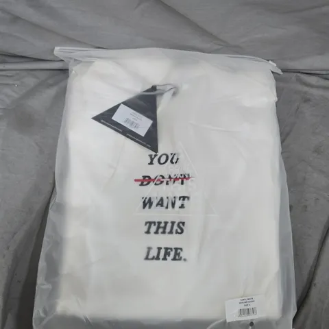YOU DONT WANT THIS LIFE RED LINE HOODIE - S