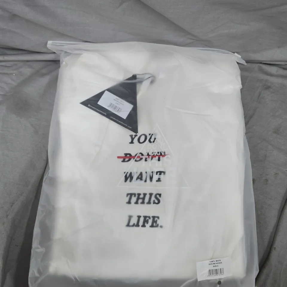 YOU DONT WANT THIS LIFE RED LINE HOODIE - S
