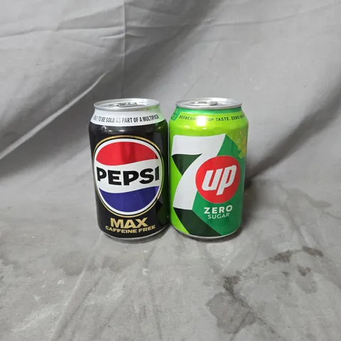 APPROXIMATELY 20 ASSORTED FOOD AND DRINK ITEMS INCLUDING 7UP ZERO SUGAR AND PEPSI MAX CAFFEINE FREE