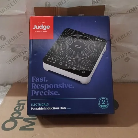 BOXED JUDGE 2000W PORTABLE INDUCTION HOB (1 BOX)