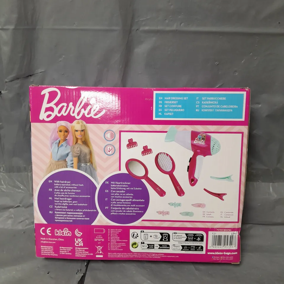 BARBIE HAIRDRESSING SET WITH HAIRDRYER