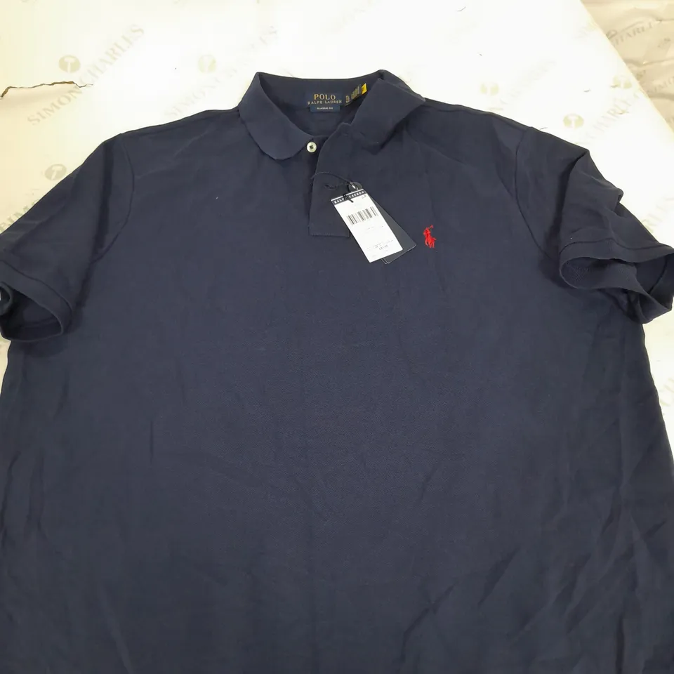 POLO RALPH LAUREN CLASSIC FIT POLO SHIRT IN NAVY - XL